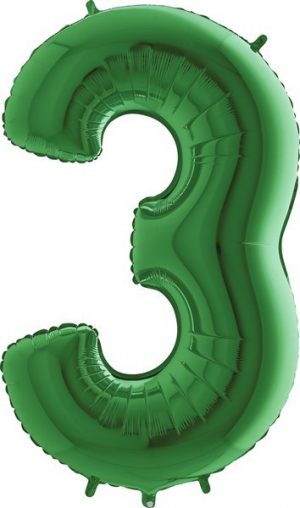 Grabo Jumbo Number 3 Green Balloon Party Supplies Decorations Ideas Novelty Gift