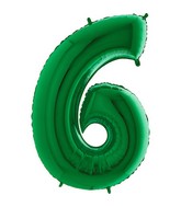 Grabo Jumbo Number 6 Green Balloon Party Supplies Decorations Ideas Novelty Gift