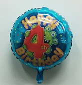 Happy 4th Birthday Alien Monster Balloon Party Supplies Decorations Ideas Novelty Gift