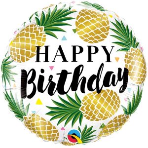 Golden Pineapple Happy Birthday Balloon Party Supplies Decorations Ideas Novelty Gift