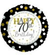 Black Gold Silver Happy 70th Birthday Balloon Party Supplies Decorations Ideas Novelty Gift