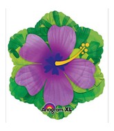 Purple Hibiscus Flower Junior Shape Balloon Party Supplies Decorations Ideas Novelty Gift