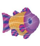 Orange & Purple Fish Supershape Balloon Party Supplies Decorations Ideas Novelty Gift