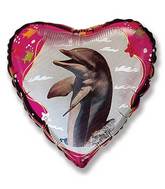 Pink Heart Dolphin Standard Balloon Party Supplies Decorations Ideas Novelty Gift