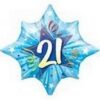 Starburst 21st Birthday 21 Blue Supershape Balloon Party Supplies Decorations Ideas Novelty Gift