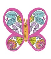 Pink Green Butterfly Stylish Supershape Balloon Party Supplies Decorations Ideas Novelty Gift