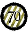 Black White Gold Stripe 70 Happy 70th Birthday Balloon Party Supplies Decorations Ideas Novelty Gift