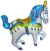 Blue Circus Horse Supershape Balloon Party Supplies Decorations Ideas Novelty Gift