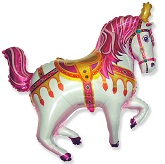 Pink Circus Horse Supershape Balloon Party Supplies Decorations Ideas Novelty Gift