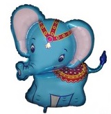 Blue Circus Elephant Supershape Balloon Party Supplies Decorations Ideas Novelty Gift