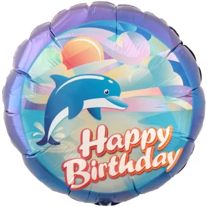 Happy Birthday Dolphin Standard Balloon Party Supplies Decorations Ideas Novelty Gift