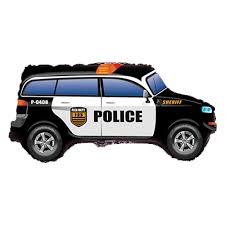 Police Emergency Car Supershape Balloon Party Supplies Decorations Ideas Novelty Gift