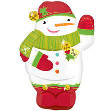 Waving Snowman Junior Shape Balloon Party Supplies Decorations Ideas Novelty Gift