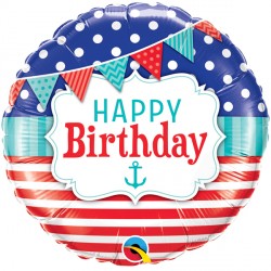 Happy Birthday Nautical Standard Balloon Party Supplies Decorations Ideas Novelty Gift