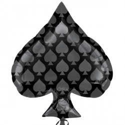 Casino Black Spade Junior Shape Balloon Party Supplies Decorations Ideas Novelty Gift