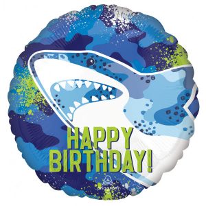 Happy Birthday Shark Standard Balloon Party Supplies Decorations Ideas Novelty Gift
