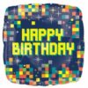 Happy Birthday Computer Pixels Standard Balloon Party Supplies Decorations Ideas Novelty Gift