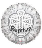 White Silver Baptism Cross Standard Balloon Party Supplies Decorations Ideas Novelty Gift