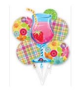 Day In Paradise Cocktail Balloon Bouquet Party Supplies Decorations Ideas Novelty Gift