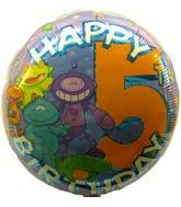 Happy 5th Birthday Alien Standard Balloon Party Supplies Decorations Ideas Novelty Gift
