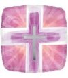 Pink Joyous Cross 18in Balloon Party Supplies Decorations Ideas Novelty Gift