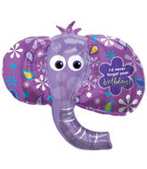 Happy Birthday Elephant Head Supershape Balloon Party Supplies Decorations Ideas Novelty Gift