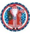 American Patriotic Santa 18in Balloon Party Supplies Decorations Ideas Novelty Gift