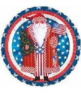 American Patriotic Santa Standard Balloon Party Supplies Decorations Ideas Novelty Gift