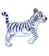 Tiger White Blue Stripes Supershape Balloon Party Supplies Decorations Ideas Novelty Gift