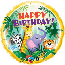 Happy Birthday Jungle Friends Standard Balloon Party Supplies Decorations Ideas Novelty Gift