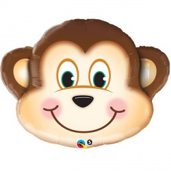 Mischievous Monkey Head Supershape Balloon Party Supplies Decorations Ideas Novelty Gift