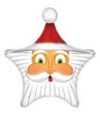 29in Star Shape Santa Face Balloon Party Supplies Decorations Ideas Novelty Gift