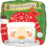 Santa Waving Happy Holidays Standard Balloon Party Supplies Decorations Ideas Novelty Gift