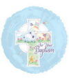 Blue Spring Scene Baptism 18in Balloon Party Supplies Decorations Ideas Novelty Gift