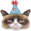 Grumpy Cat Party Face 36in Shape Balloon Party Supplies Decorations Ideas Novelty Gift