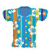 Blue Tropical Shirt Supershape Balloon Party Supplies Decorations Ideas Novelty Gift