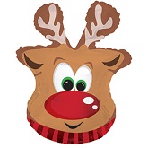 Rudolph Reindeer Supershape Balloon Party Supplies Decorations Ideas Novelty Gift