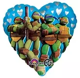 Teenage Mutant Ninja Turtles Heart Standard Balloon Party Supplies Decorations Ideas Novelty Gift