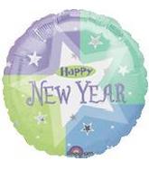 Blue White Star Happy New Year Standard Balloon Party Supplies Decorations Ideas Novelty Gift