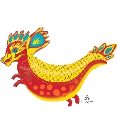 Yellow Chinese Dragon Supershape Balloon Party Supplies Decorations Ideas Novelty Gift