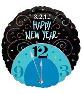 Clock 321 Happy New Year Standard Balloon Party Supplies Decorations Ideas Novelty Gift