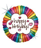 Happy Birthday Rainbow Standard Balloon Party Supplies Decorations Ideas Novelty Gift