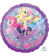 Happy Birthday My Little Pony Holo Standard Balloon Party Supplies Decorations Ideas Novelty Gift