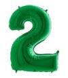 40in Grabo Green Number 2 Balloon Party Supplies Decorations Ideas Novelty Gift