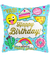 Funky Sketches Happy Birthday Standard Balloon Party Supplies Decorations Ideas Novelty Gift