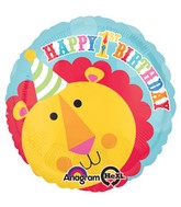 Happy 1st Birthday Circus Lion Standard Balloon Party Supplies Decorations Ideas Novelty Gift
