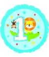 Jungle Fun 1st Birthday Blue 18in Balloon Party Supplies Decorations Ideas Novelty Gift