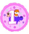 Jungle Fun 1st Birthday Pink 18in Balloon Party Supplies Decorations Ideas Novelty Gift