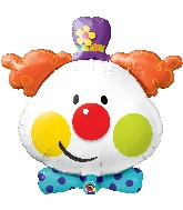 Cute Circus Clown Head Supershape Balloon Party Supplies Decorations Ideas Novelty Gift
