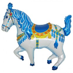 Blue Circus Horse Shape Balloon Party Supplies Decorations Ideas Novelty Gift